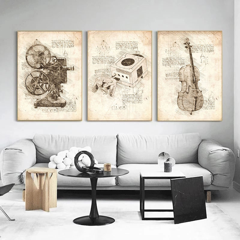 Vintage streszczenie Da Vinci  – Star Map Poster recenzja i cena